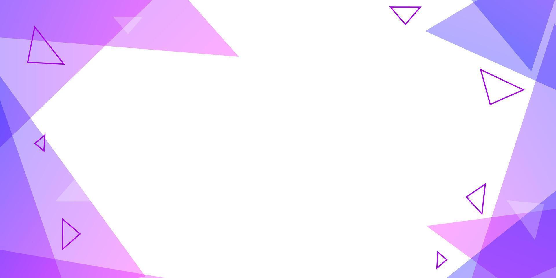 Abstract background with triangles and purple and blue colors vector