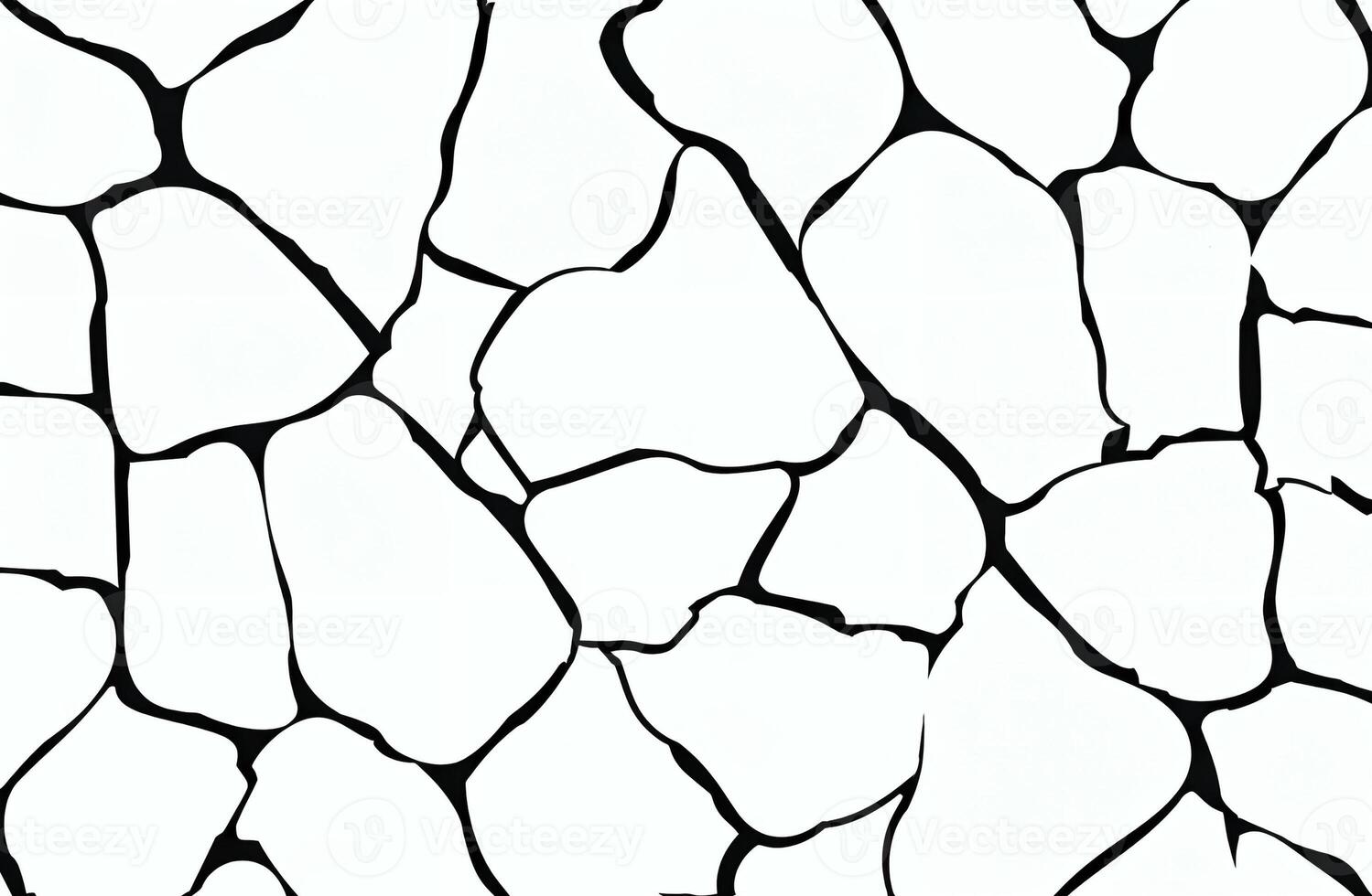 Seamless Black and White Mosaic Stone Pattern photo