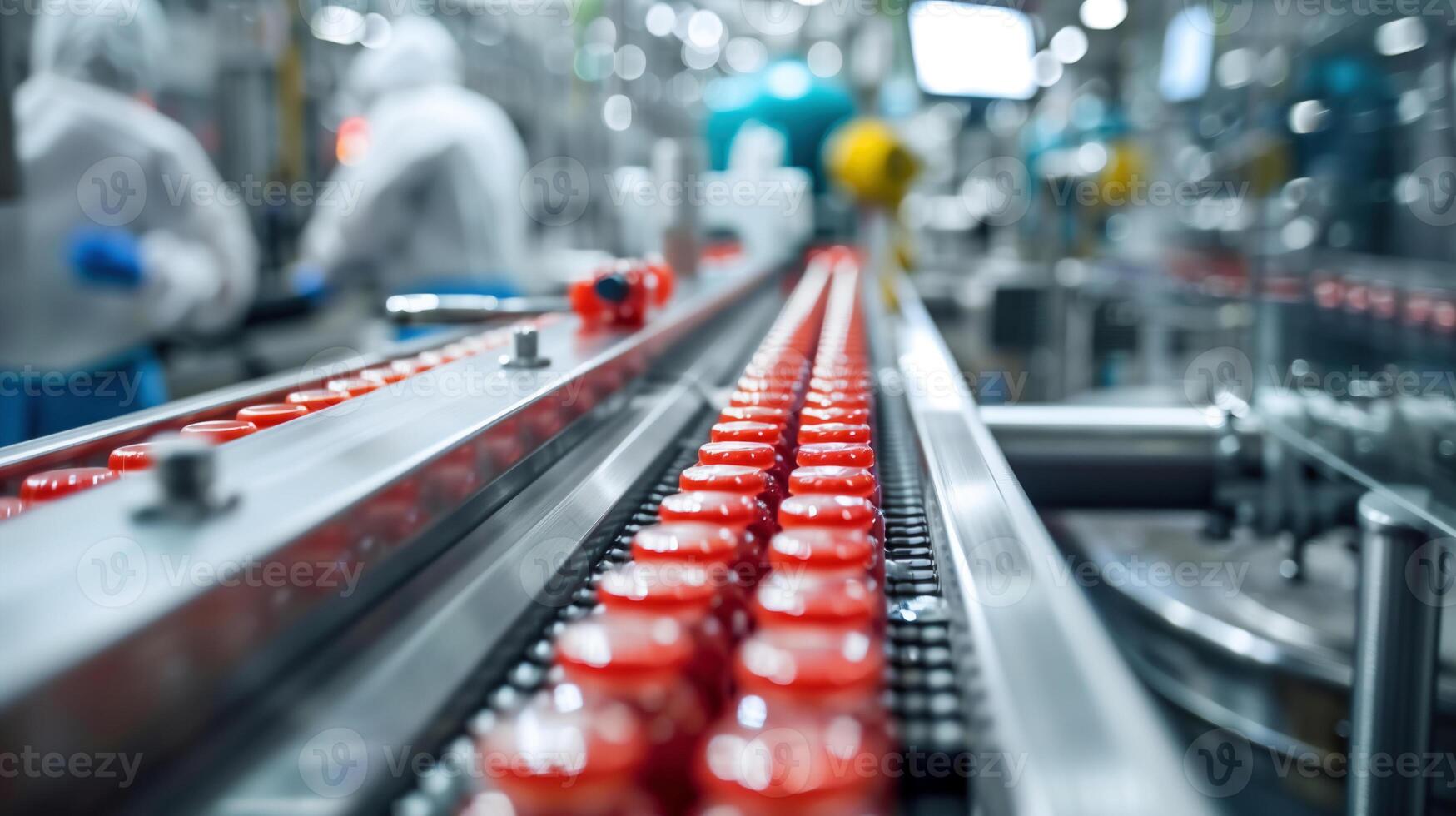 Food and Beverage Processing Plant. Industrial Manufacturing Concept photo