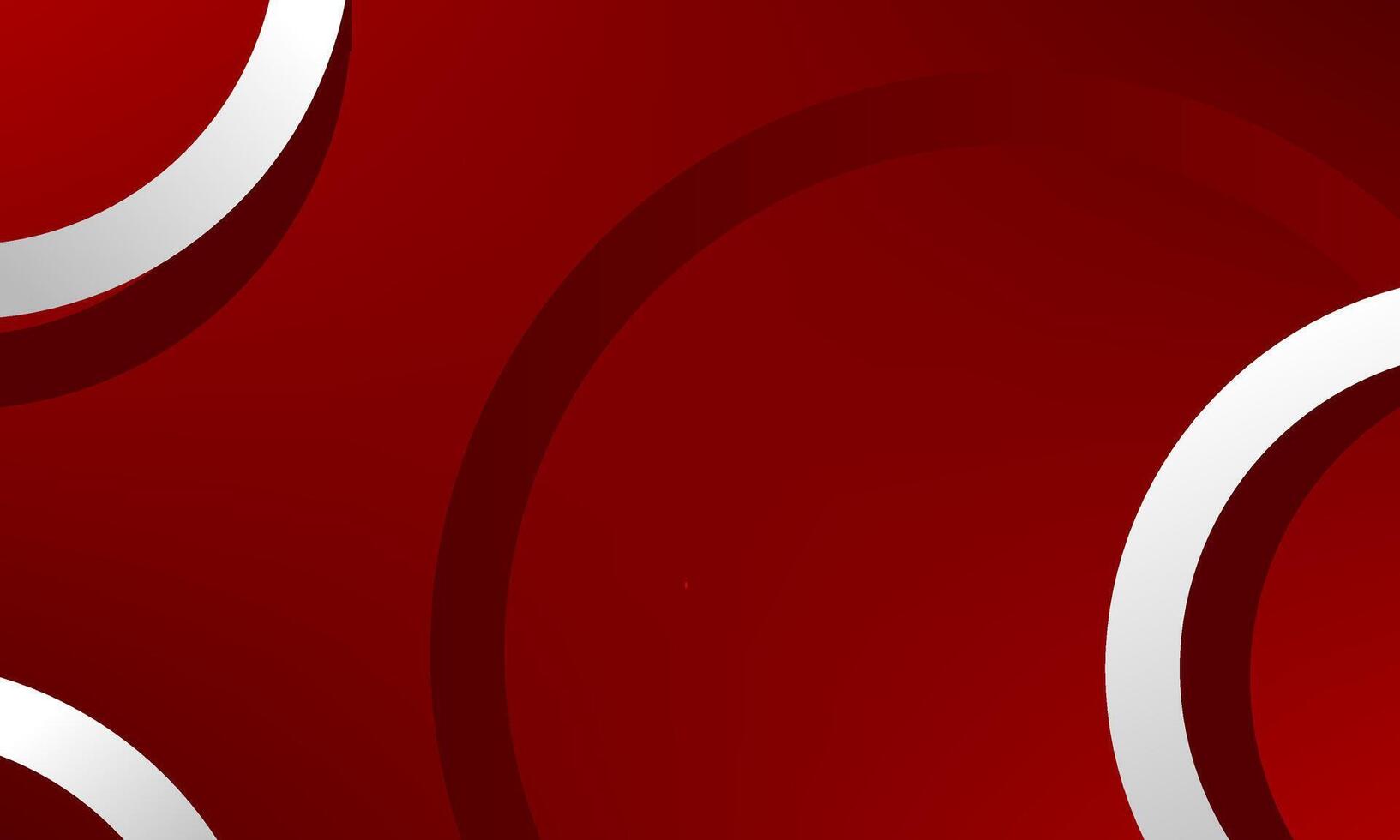 Modern aesthetic abstract background with metallic silver circular design on red gradient backdrop vector