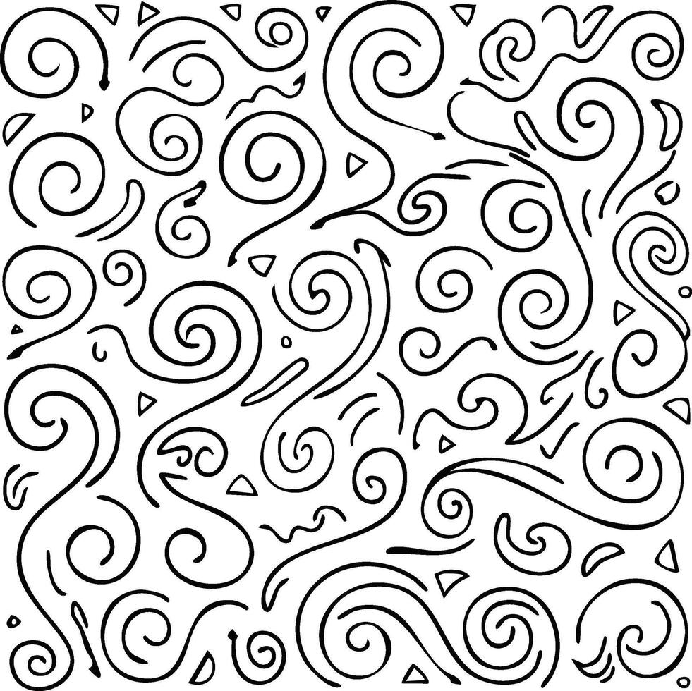 various curve in different shapes and sizes vector