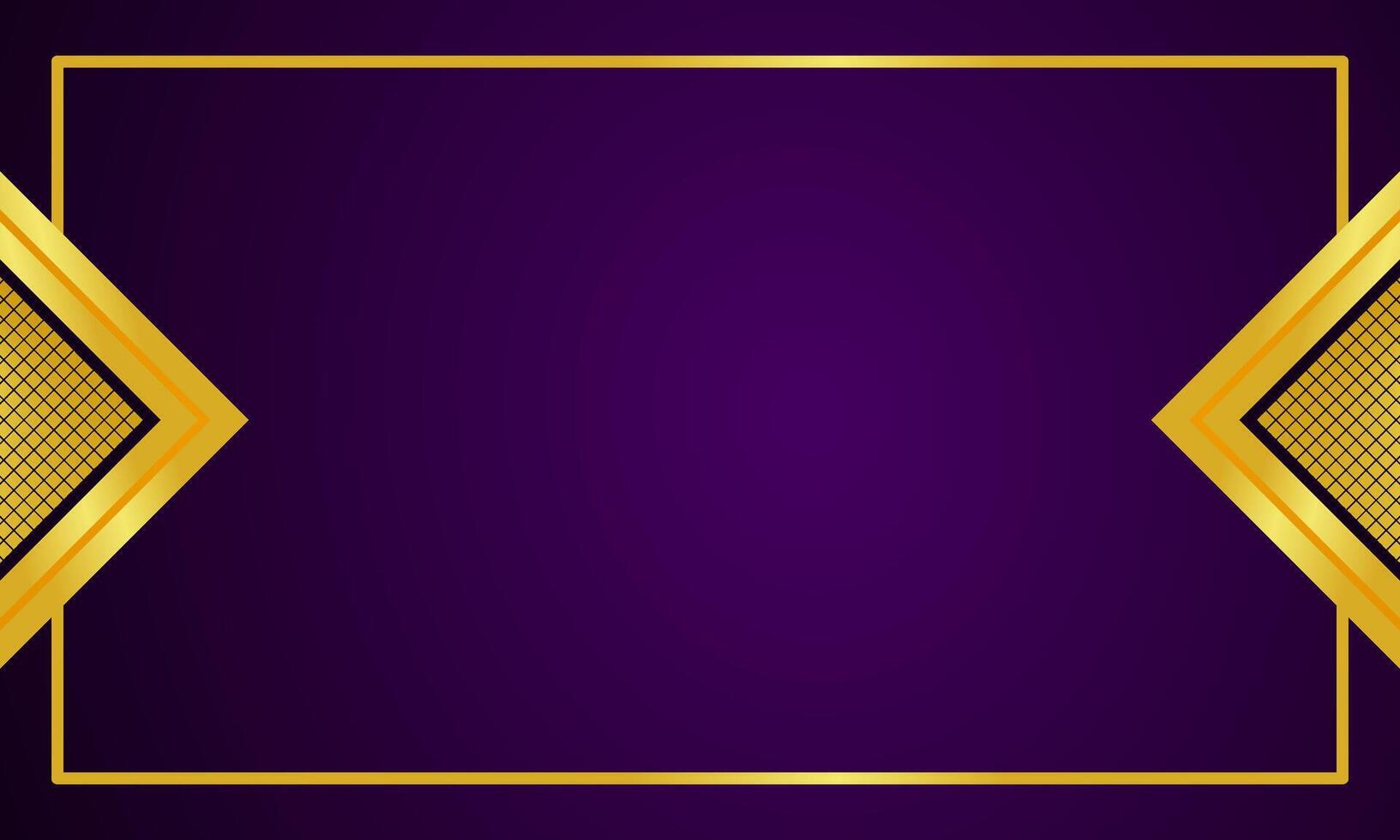 Purple and gold decorative frame vector