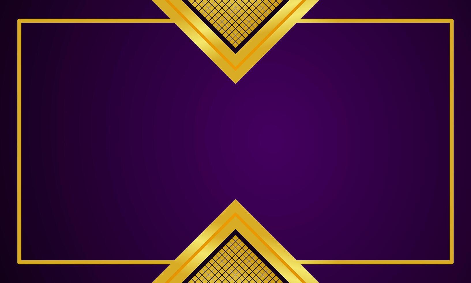 Purple and gold decorative frame design vector