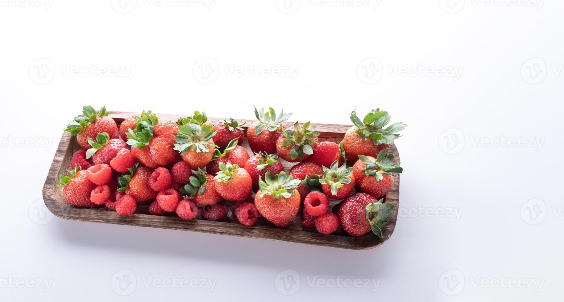 fresh strawberries on white background photo
