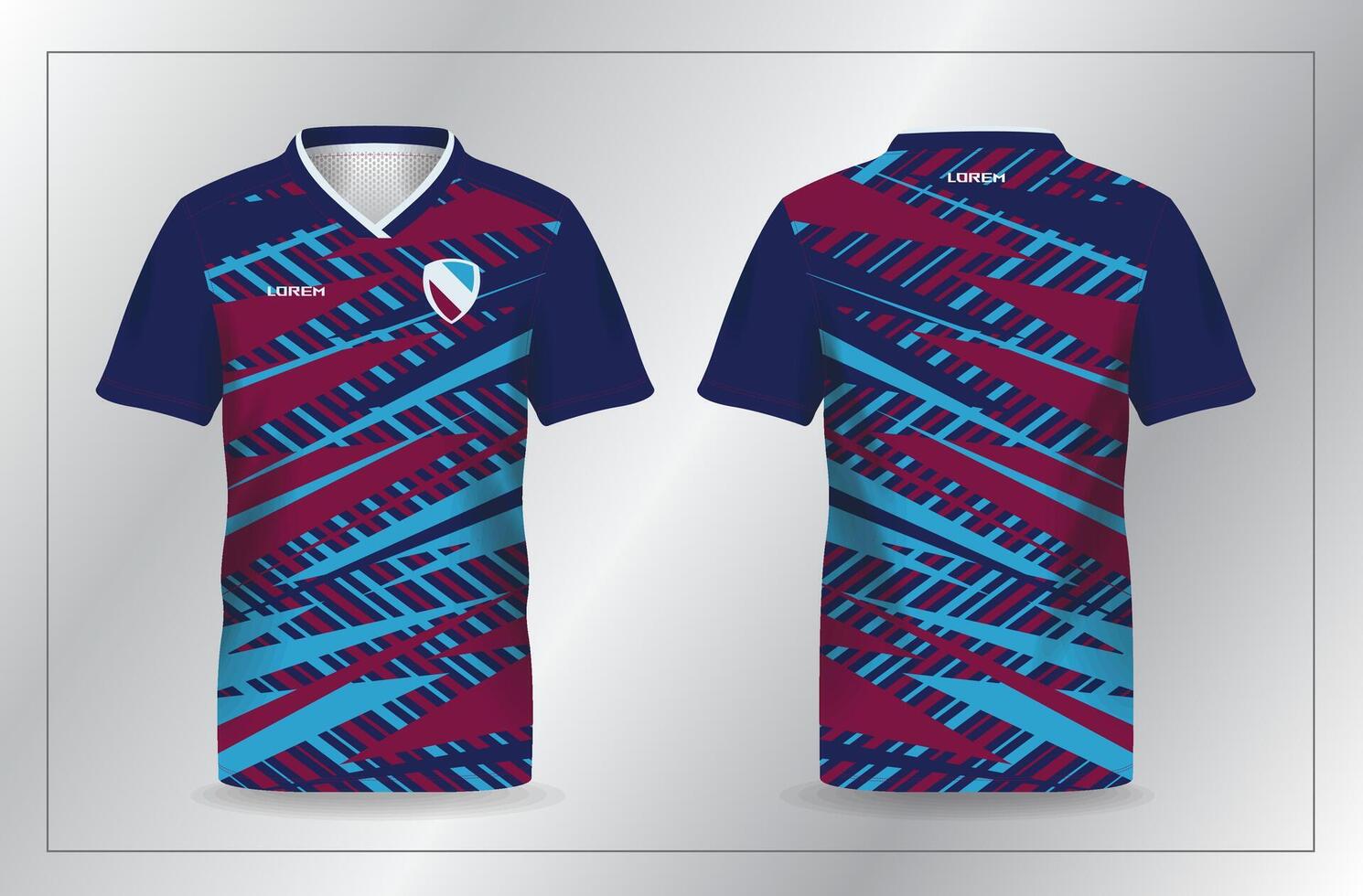 Sport jersey design with vibrant colors vector