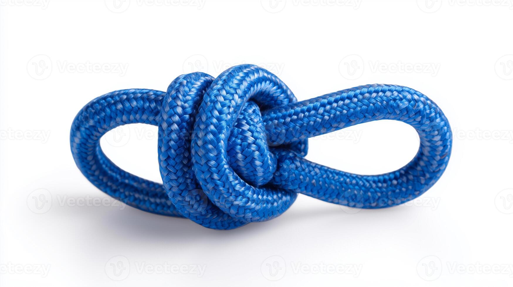 Blue Rope Knot Symbolizing Strong Business Partnership and Team Collaboration photo