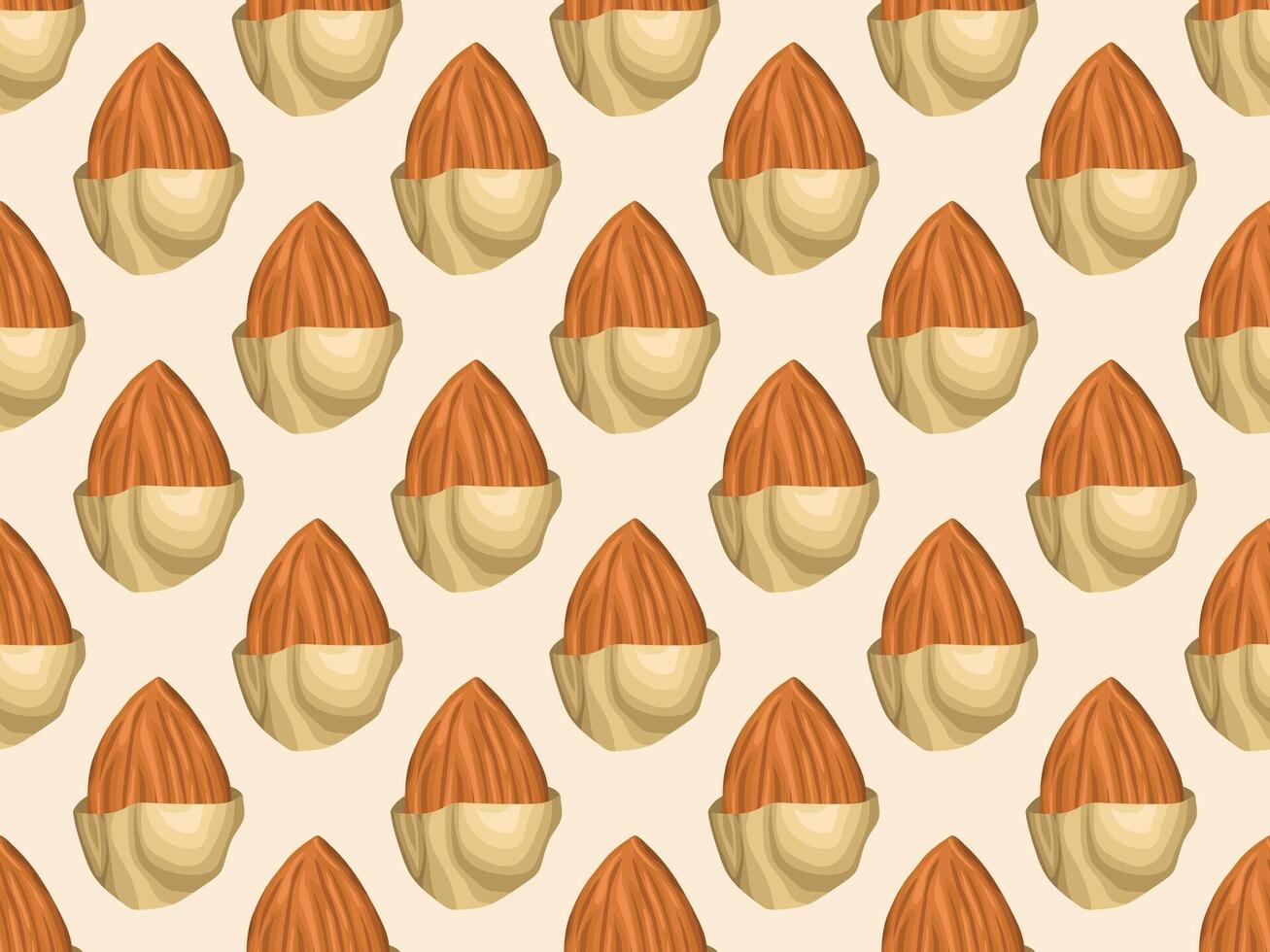 a pattern with nuts and shells on it vector