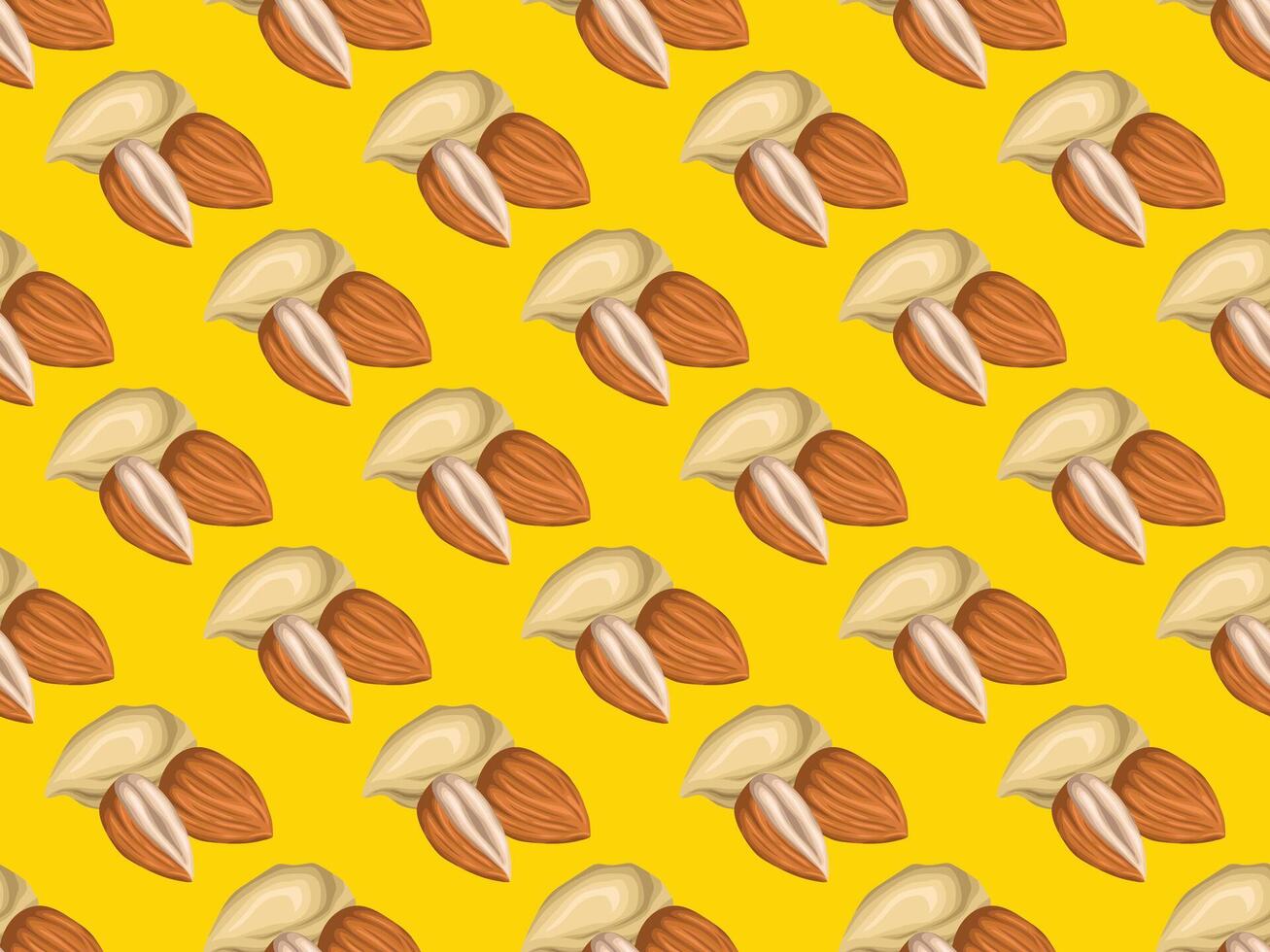 almond peanut illustration seamless vector