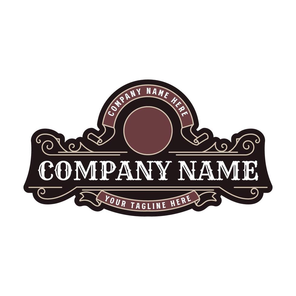 Circular Vintage Retro Golden Royal Frame Border Badge Emblem Labels Logo vector