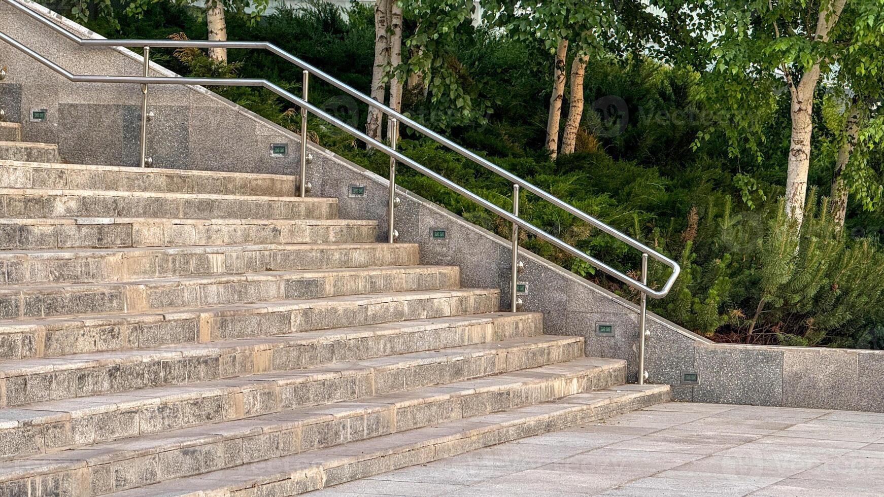 Sunlit stone steps beckon with earthy whispers, perfect for Silent Walking Day contemplation or a Zen garden meditation photo
