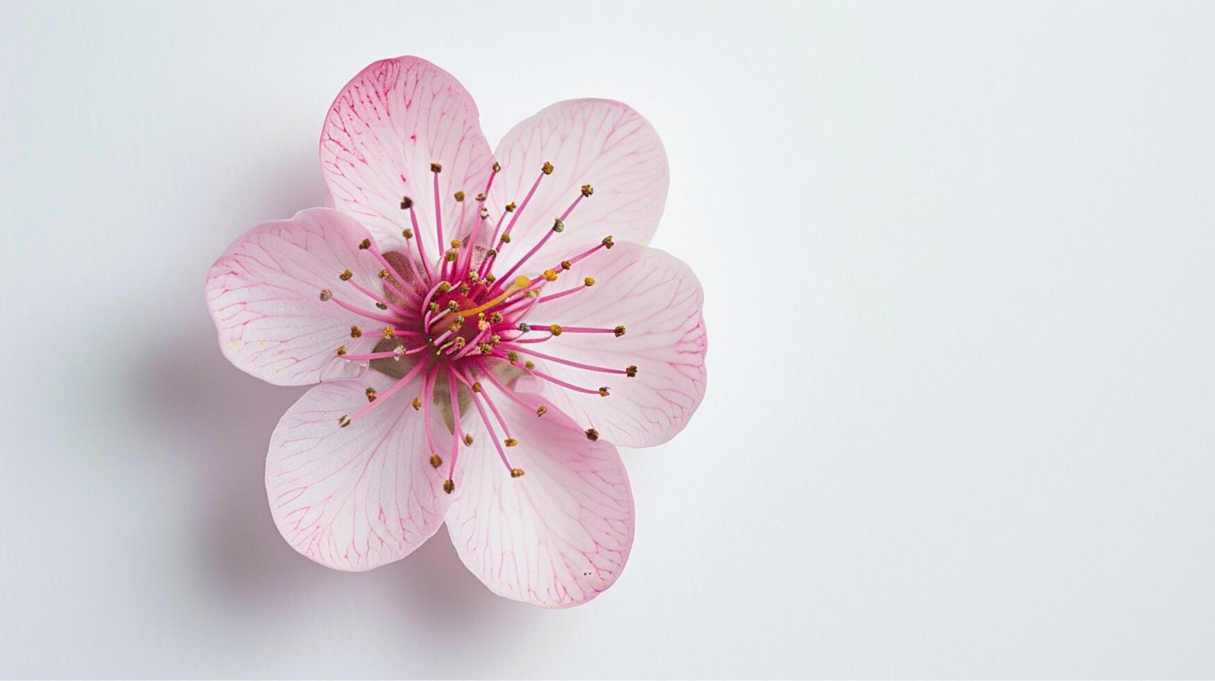 Pink Sakura in full bloom, beautiful close-up of nature's spring flowers photo