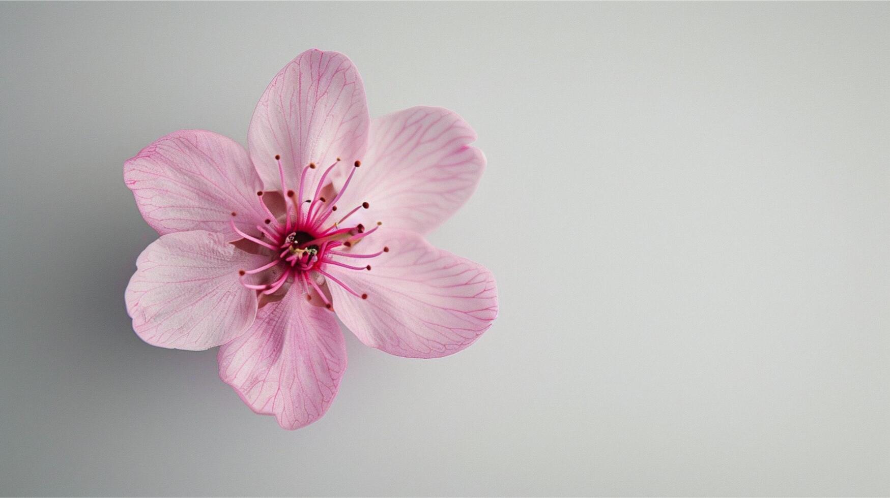 Pink phalaenopsis orchid in bloom, a beautiful tropical flower on a white background photo