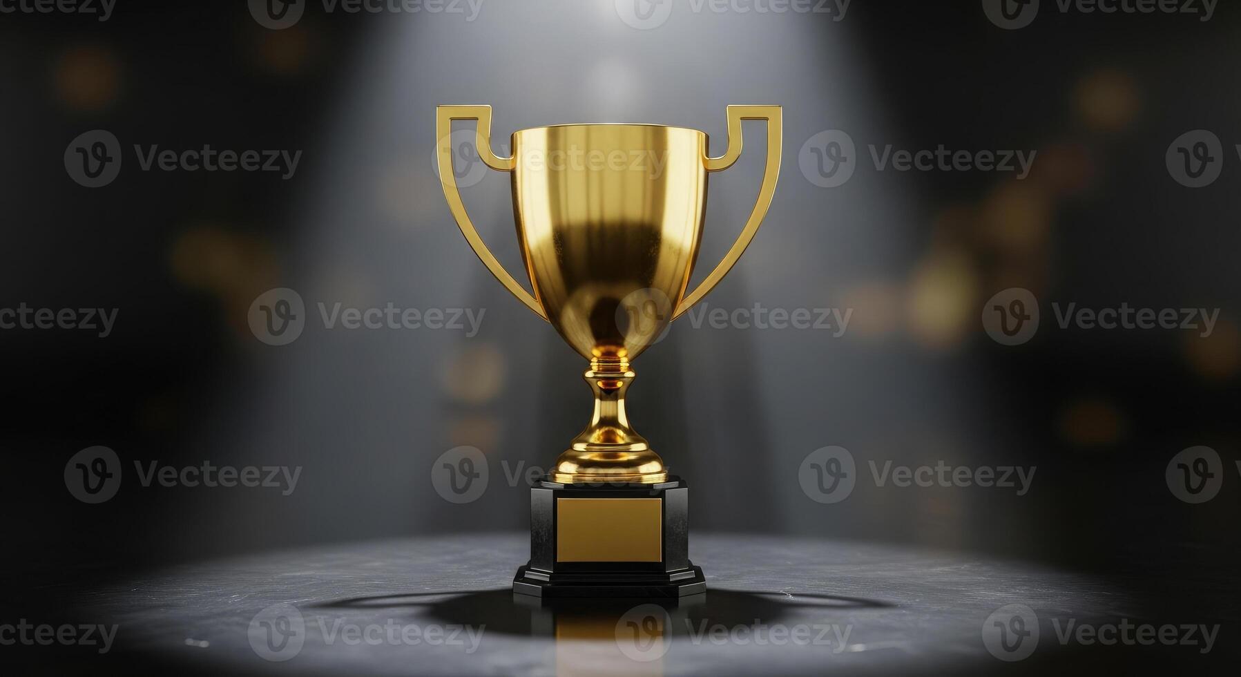 A Golden Cup Award for a Champion or Winner. photo