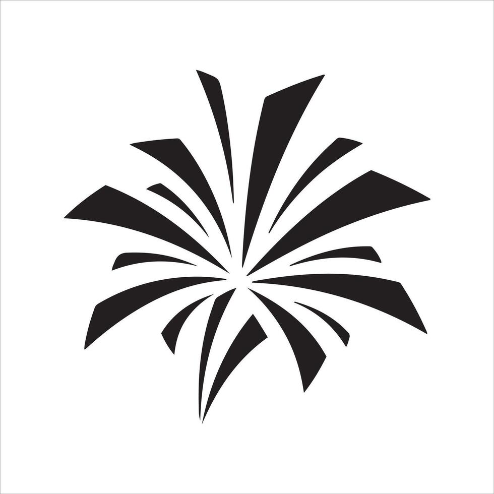 Abstract burst of black sharp shapes on a white background vector