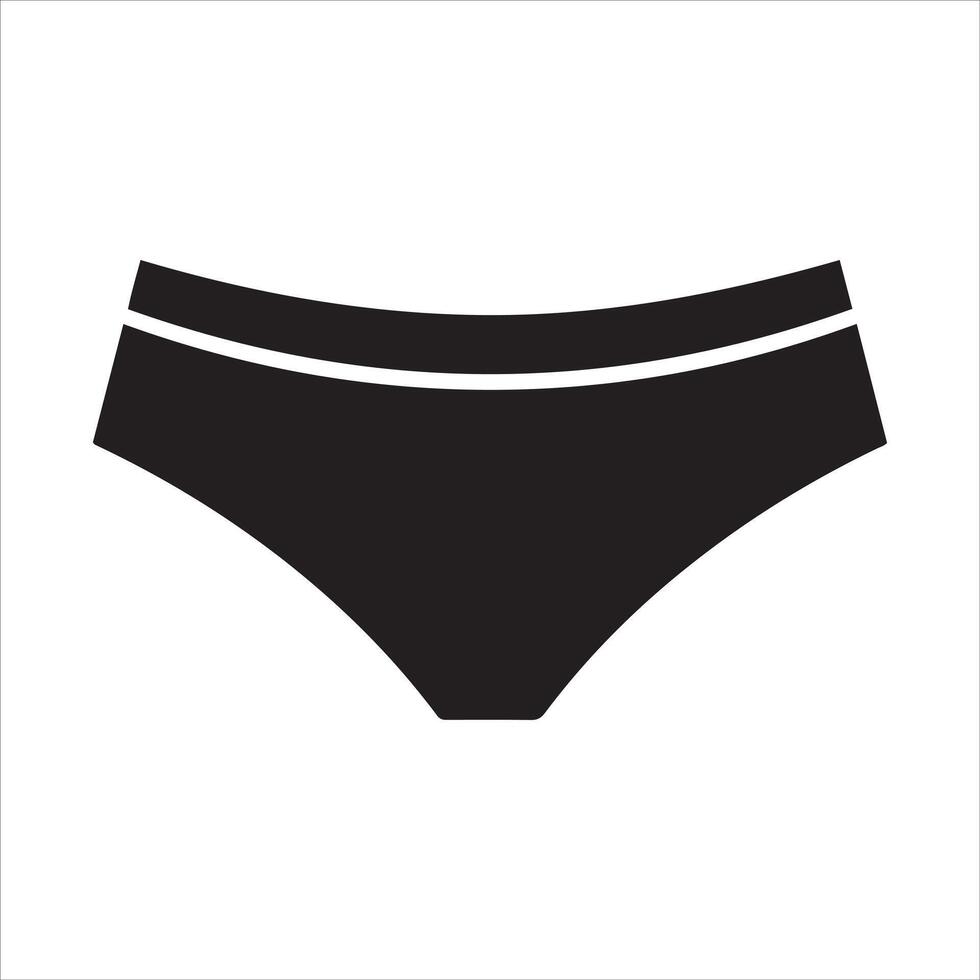 Simple black briefs with white trim for everyday comfort vector