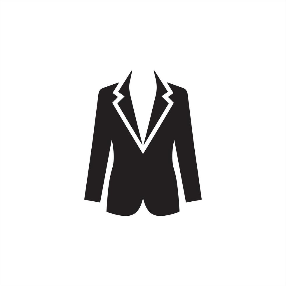 Classic black blazer with sharp lapels and tailored fit vector