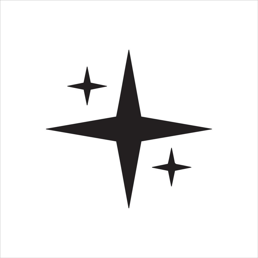 Sparkle symbols representing cleanliness and brightness on a white background vector