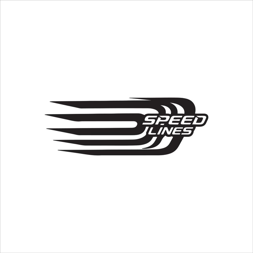 Dynamic speed lines graphic with bold text for automotive enthusiasts vector