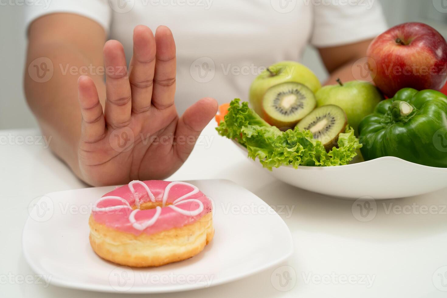 Junk food health eating for diet. photo
