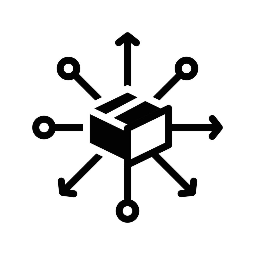 distribution symbol solid icon design good for web or mobile app vector