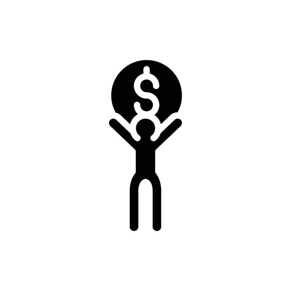 debt solid icon design good for web or mobile app vector