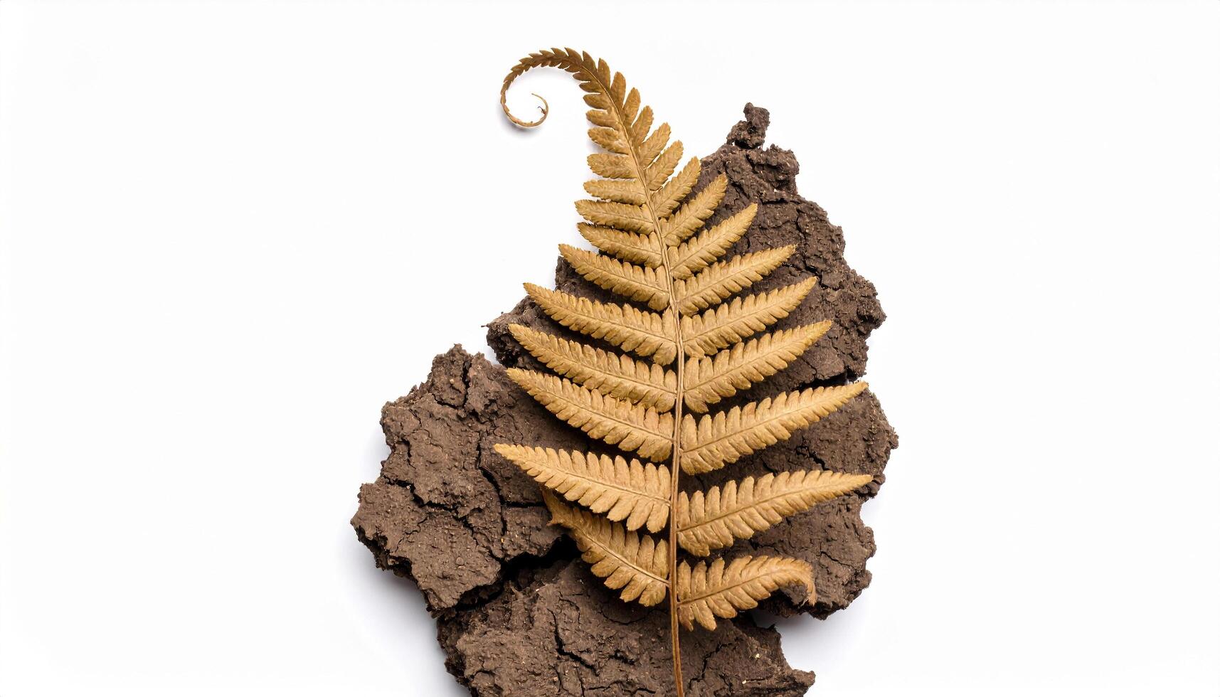 Curled Fern Leaf on Dry photo
