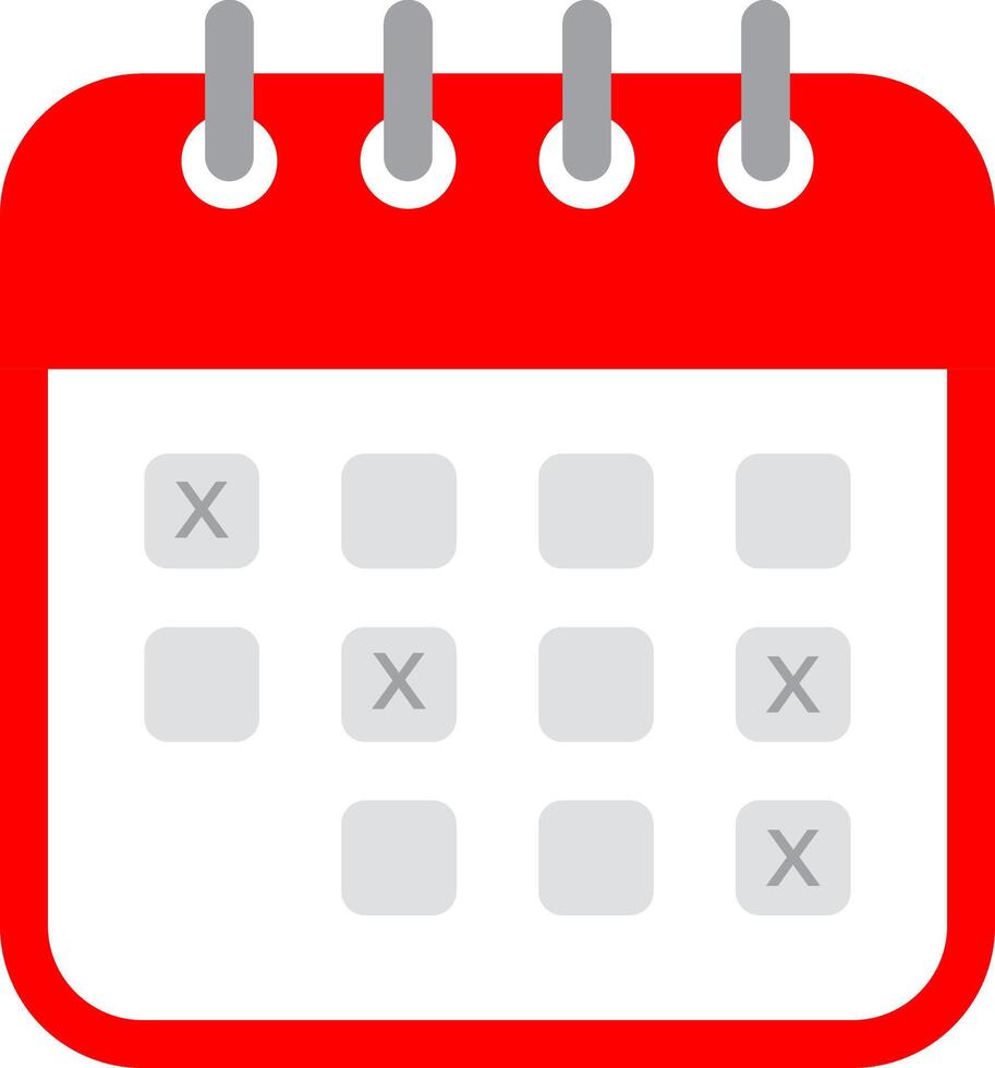 Calendar date icon flat design. Meeting schedule vector
