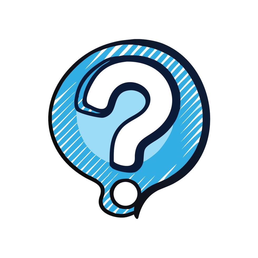 A question mark in a speech bubble isolated on white background vector