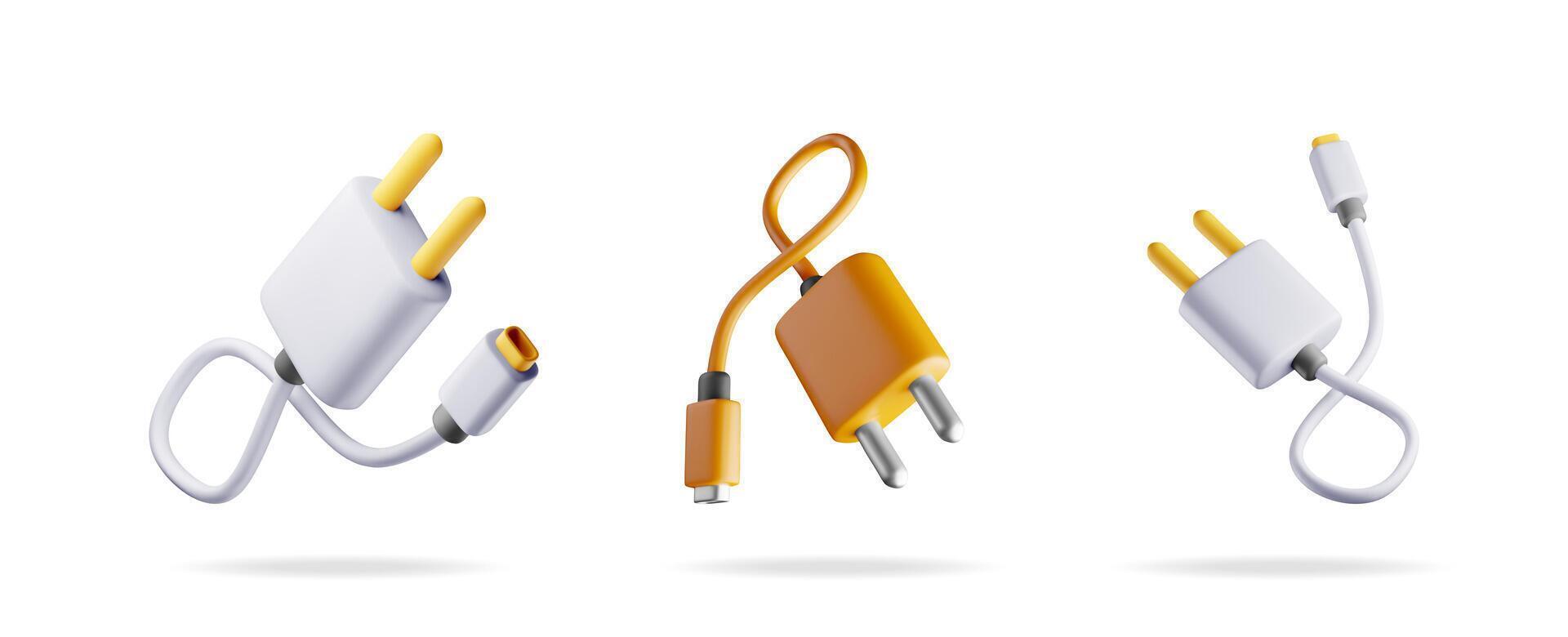 Assorted electric plug designs vector