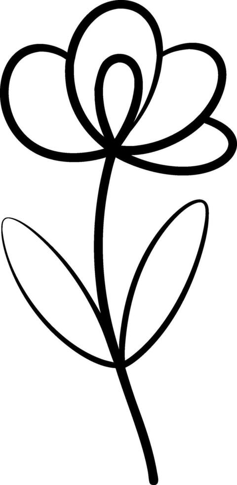 Flat Style Flower Symbol Graphics vector