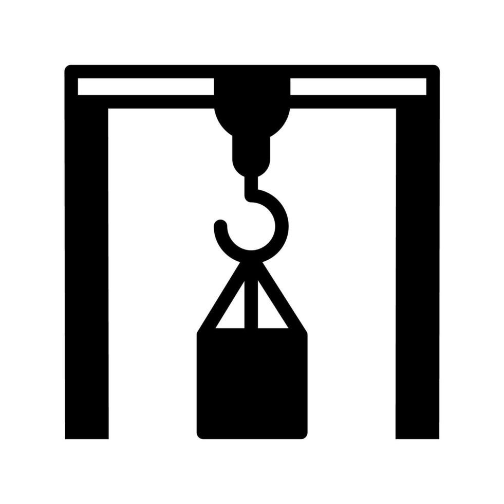 Heavy Lift. Industrial Hoist Operations icon vector