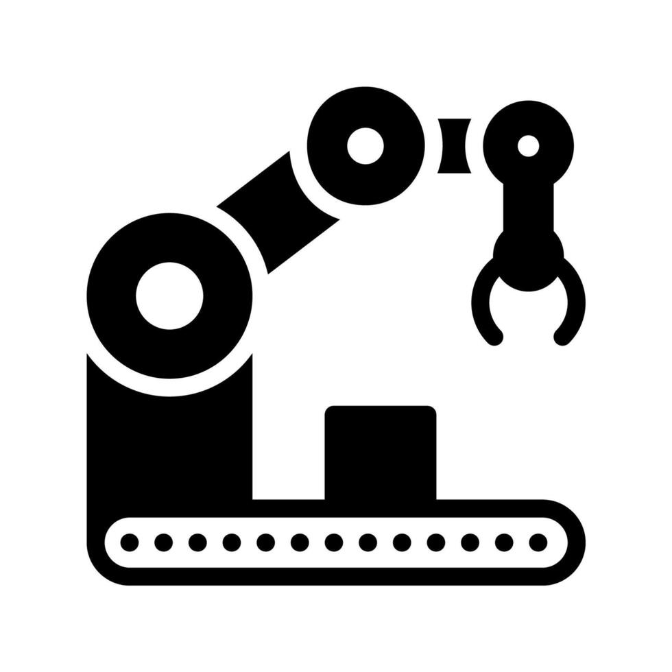 Conveyor Command. Robotic Product Placement icon vector