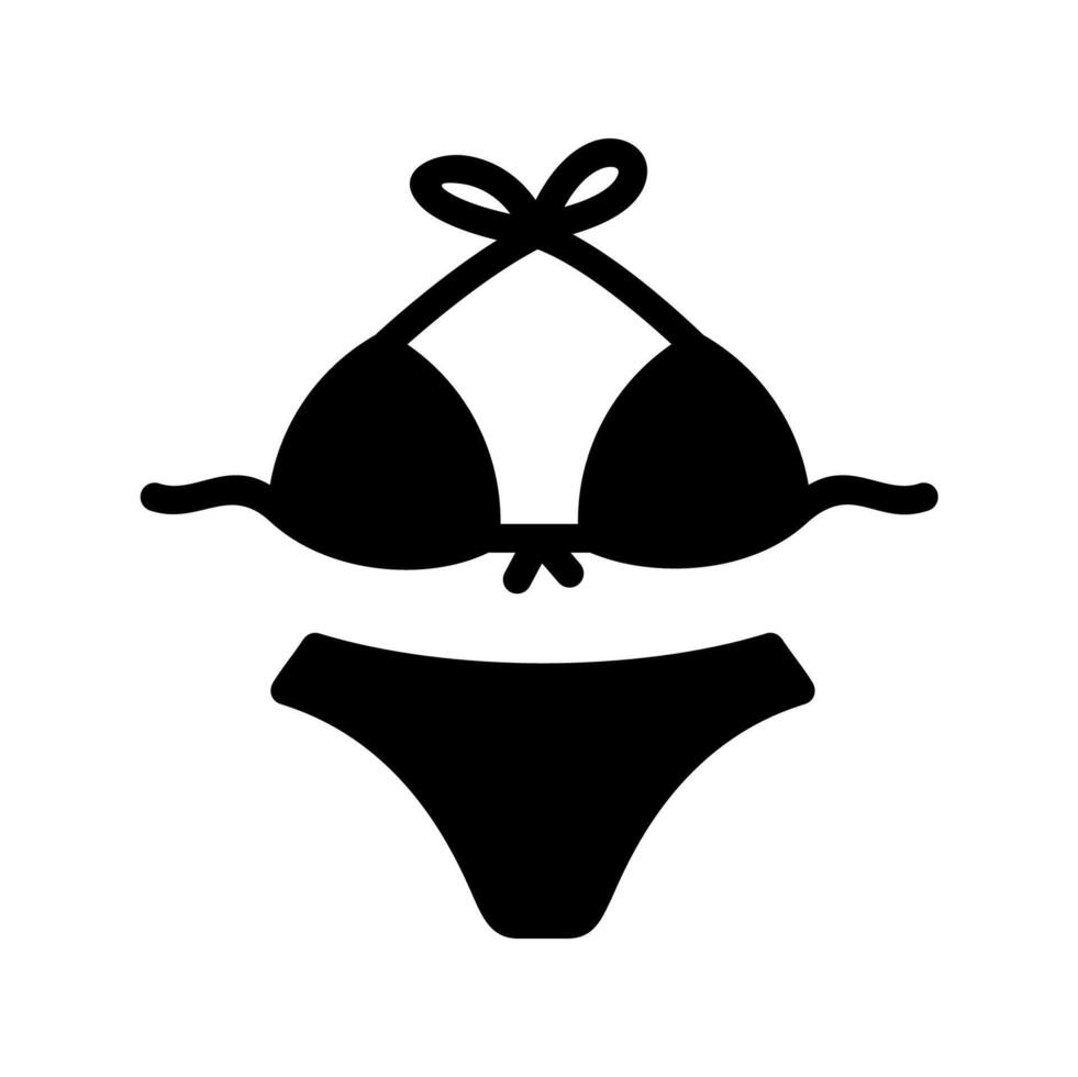 Summer clothing. The Iconic Bikini icon vector
