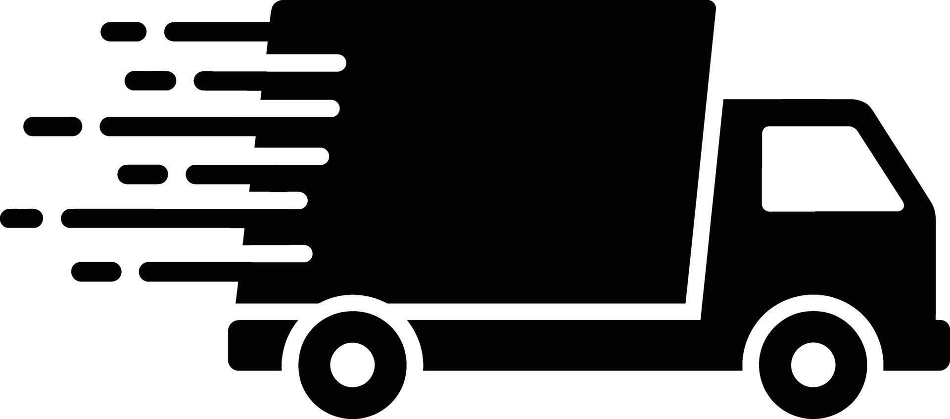 Fast Delivery Truck Icon - Speedy Shipping Symbol vector