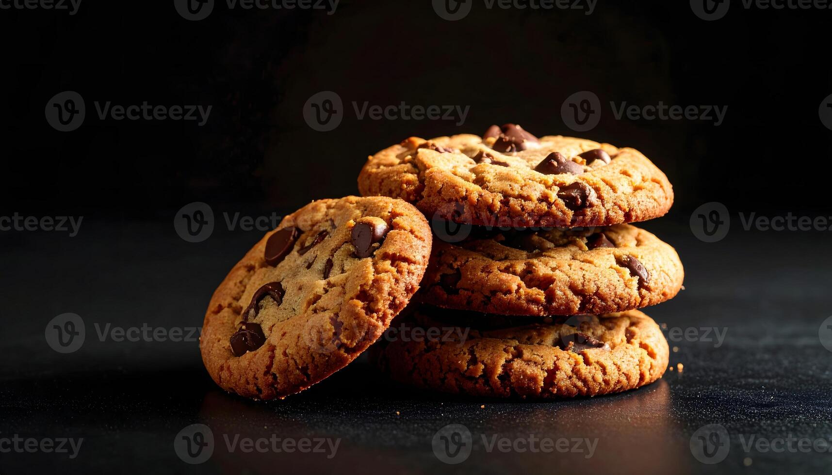 Stack of chocolate chip cookies photo
