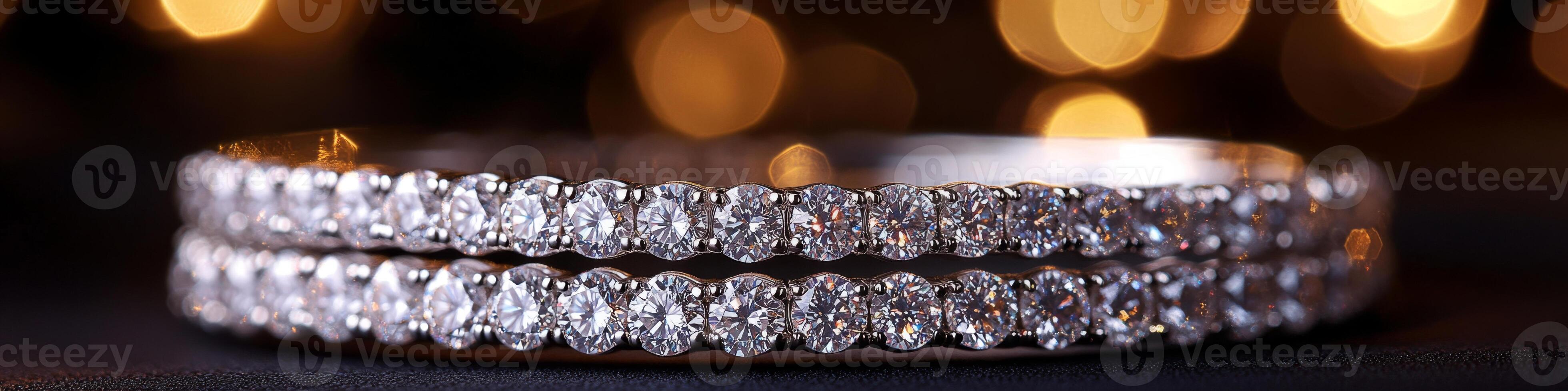 Elegant diamond bracelet showcases exquisite craftsmanship and shimmering beauty. Ideal accessory for special occasions or everyday glamour, stunning jewelry piece elevates any outfit effortlessly photo
