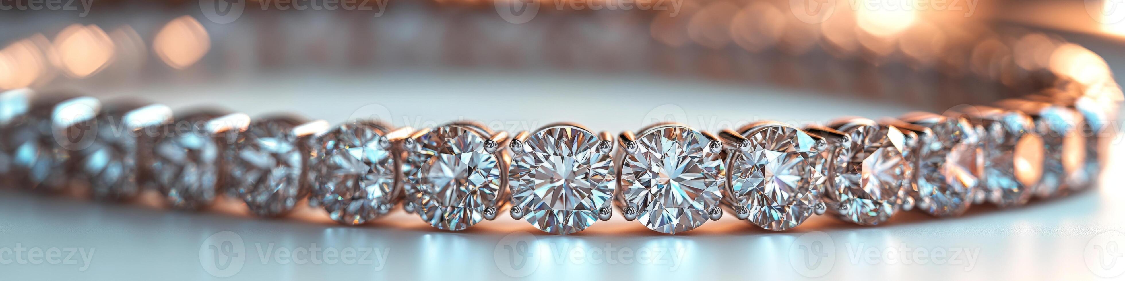 Elegant banner diamond bracelet showcasing a stunning array of shimmering jewels in a graceful arrangement, perfect for special occasions, enhancing beauty and sophistication photo