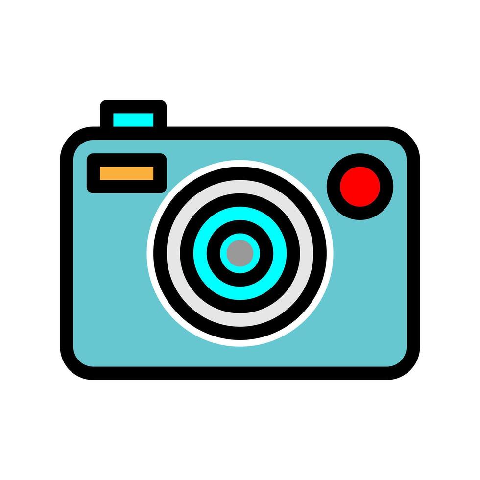 Camera Color Icon. Editable Stroke. Can be used for websites and mobile apps. vector