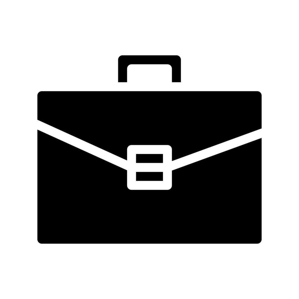 Briefcase Glyph Icon. Suitable for use in Software and Device Icon Design. Illustration. vector