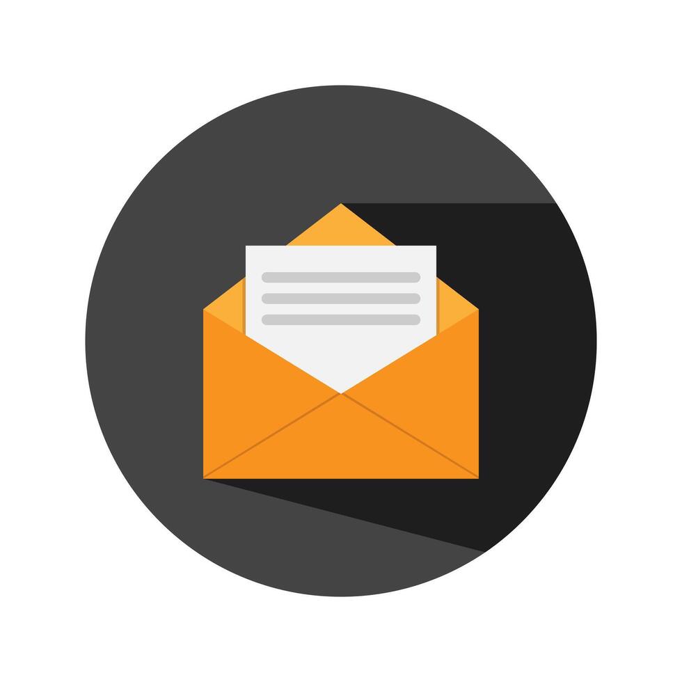 Envelope Flat Background Icon. Editable Stroke. Can be used for website UI and mobile applications. vector