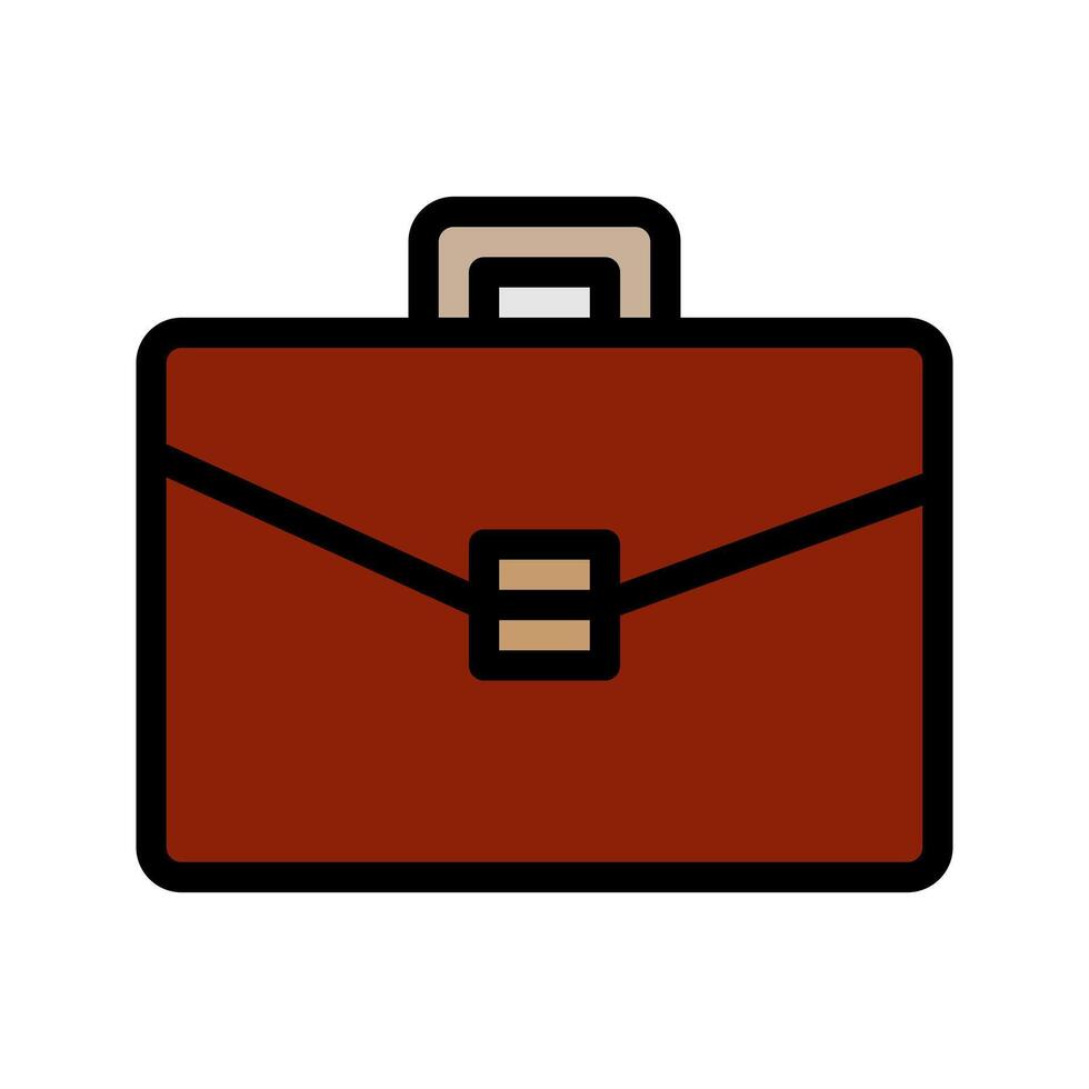 Briefcase Color Icon. Suitable for use in Software and Device Icon Design. Illustration. vector