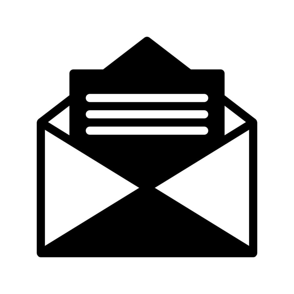 Envelope Solid Icon. Editable Stroke. Can be used for website UI and mobile applications. vector