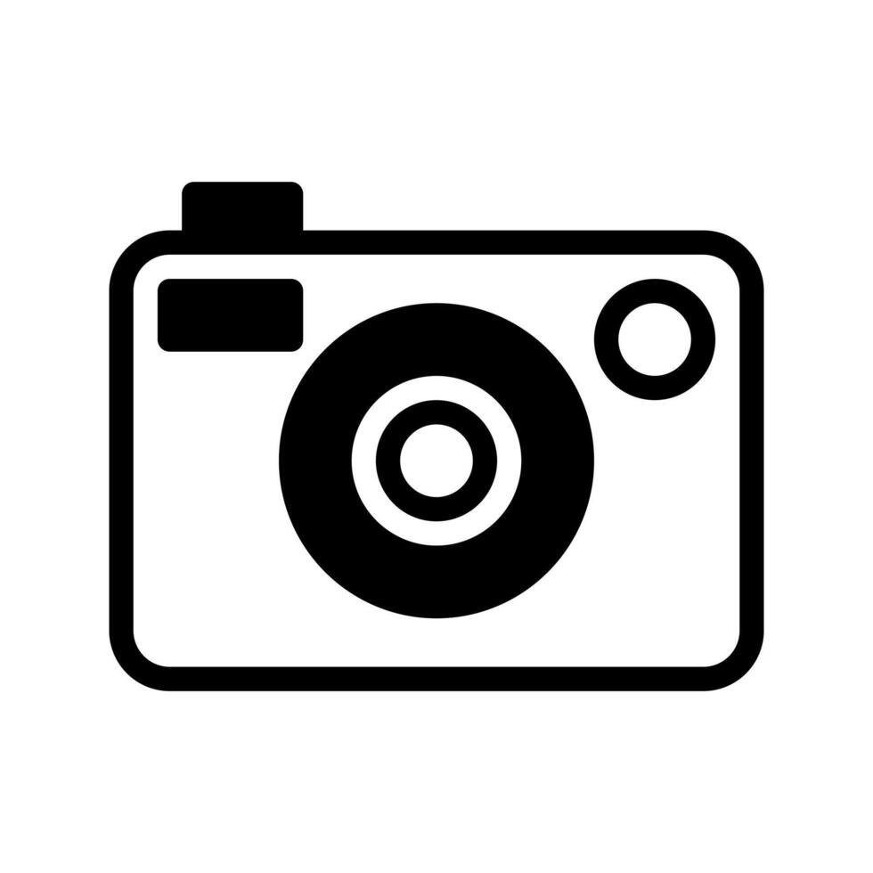 Camera Solid Icon. Editable Stroke. Can be used for websites and mobile apps. vector