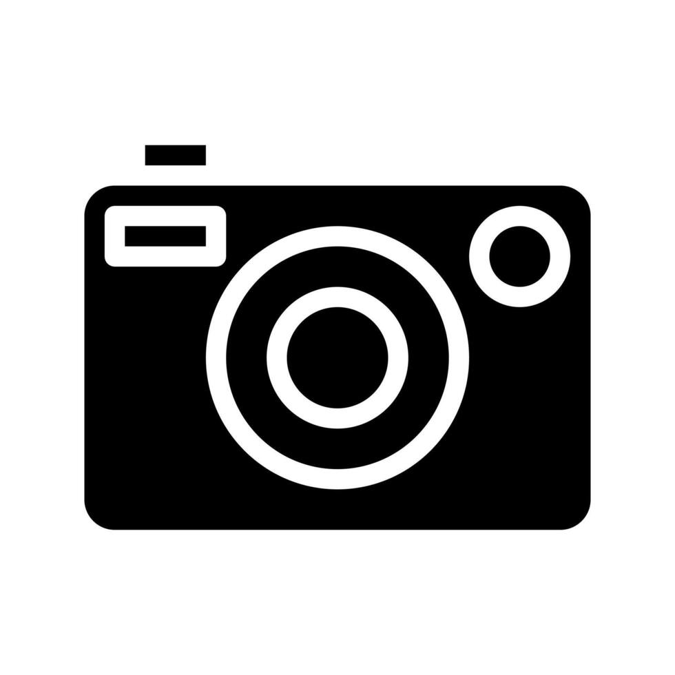 Camera Glyph Icon. Editable Stroke. Can be used for websites and mobile apps. vector