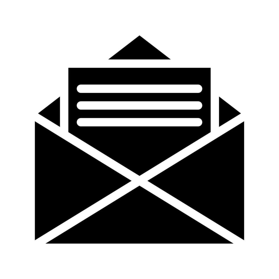 Envelope Glyph Icon. Editable Stroke. Can be used for website UI and mobile applications. vector