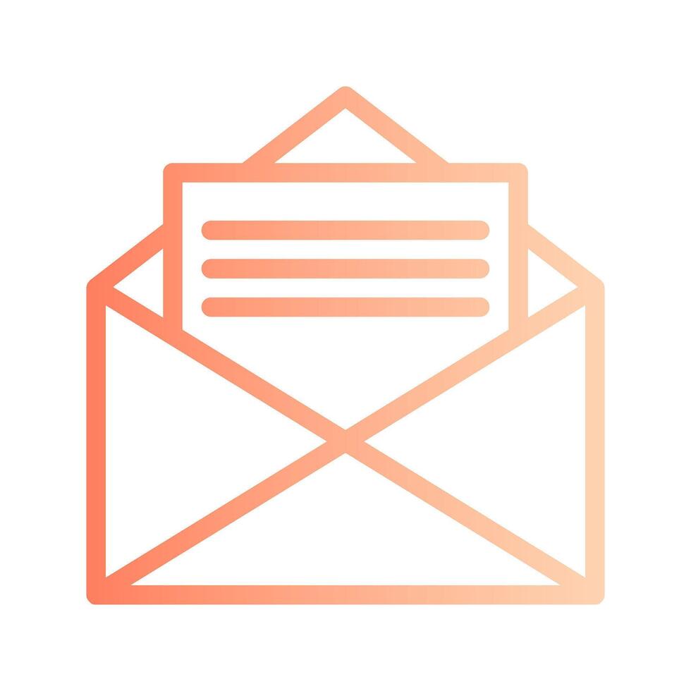 Envelope Gradient Icon. Editable Stroke. Can be used for website UI and mobile applications. vector