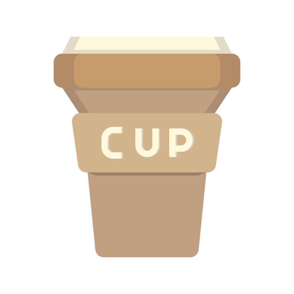 Plastic Cup Flat Icon. Can be used for website UI and mobile applications. vector