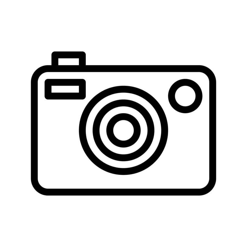 Camera Outline Icon. Editable Stroke. Can be used for websites and mobile apps. vector