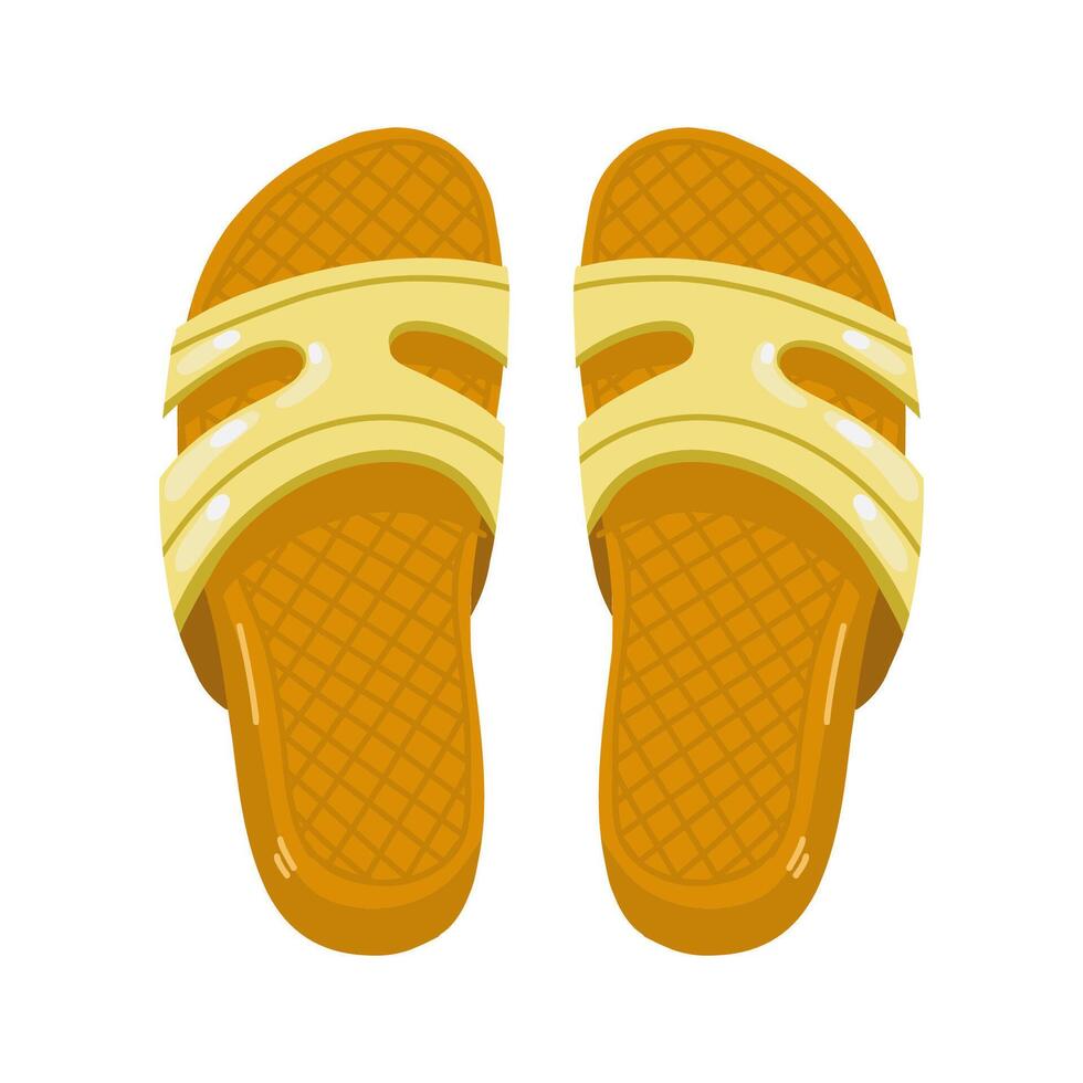 Ilustration showcasing summer sandals isolated on white background. vector