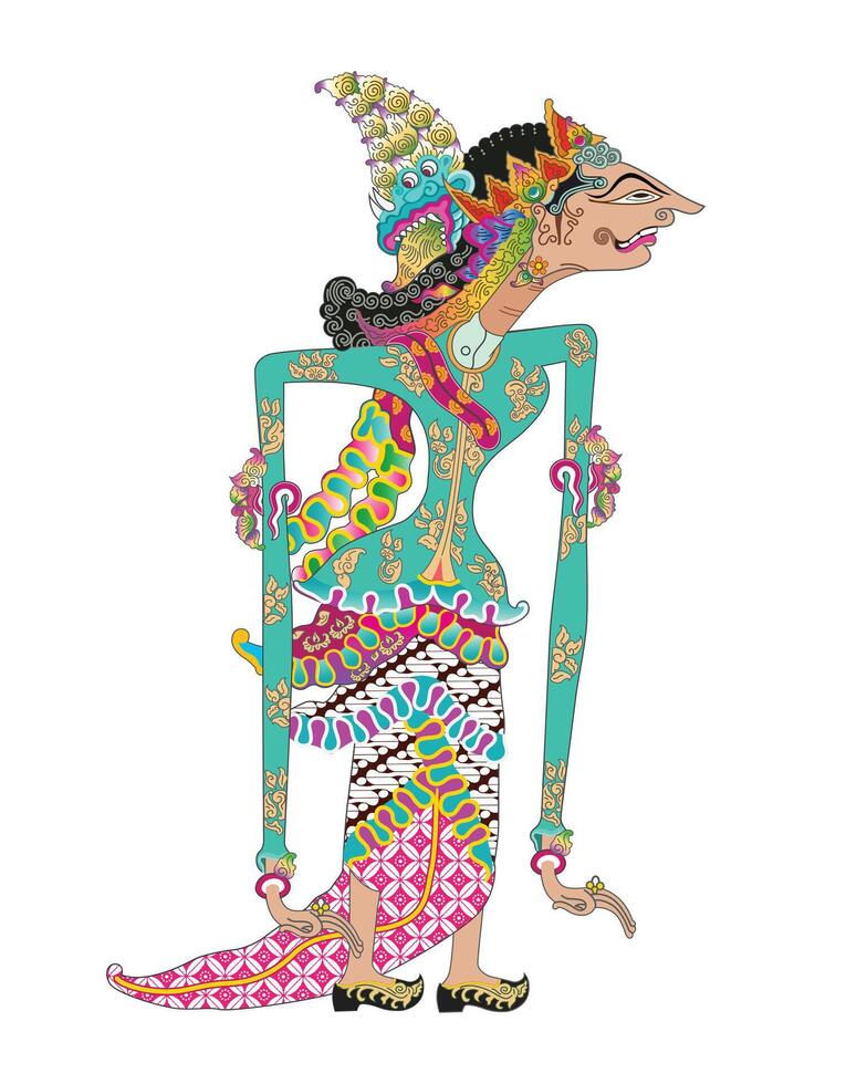 Traditional puppet character illustration vector